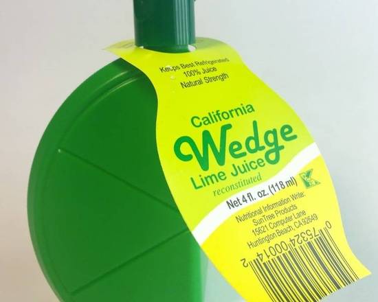 Order Lime Juice The California Wedge 4 fl (118 ml ) food online from Pit Stop Liquor Mart store, El Monte on bringmethat.com