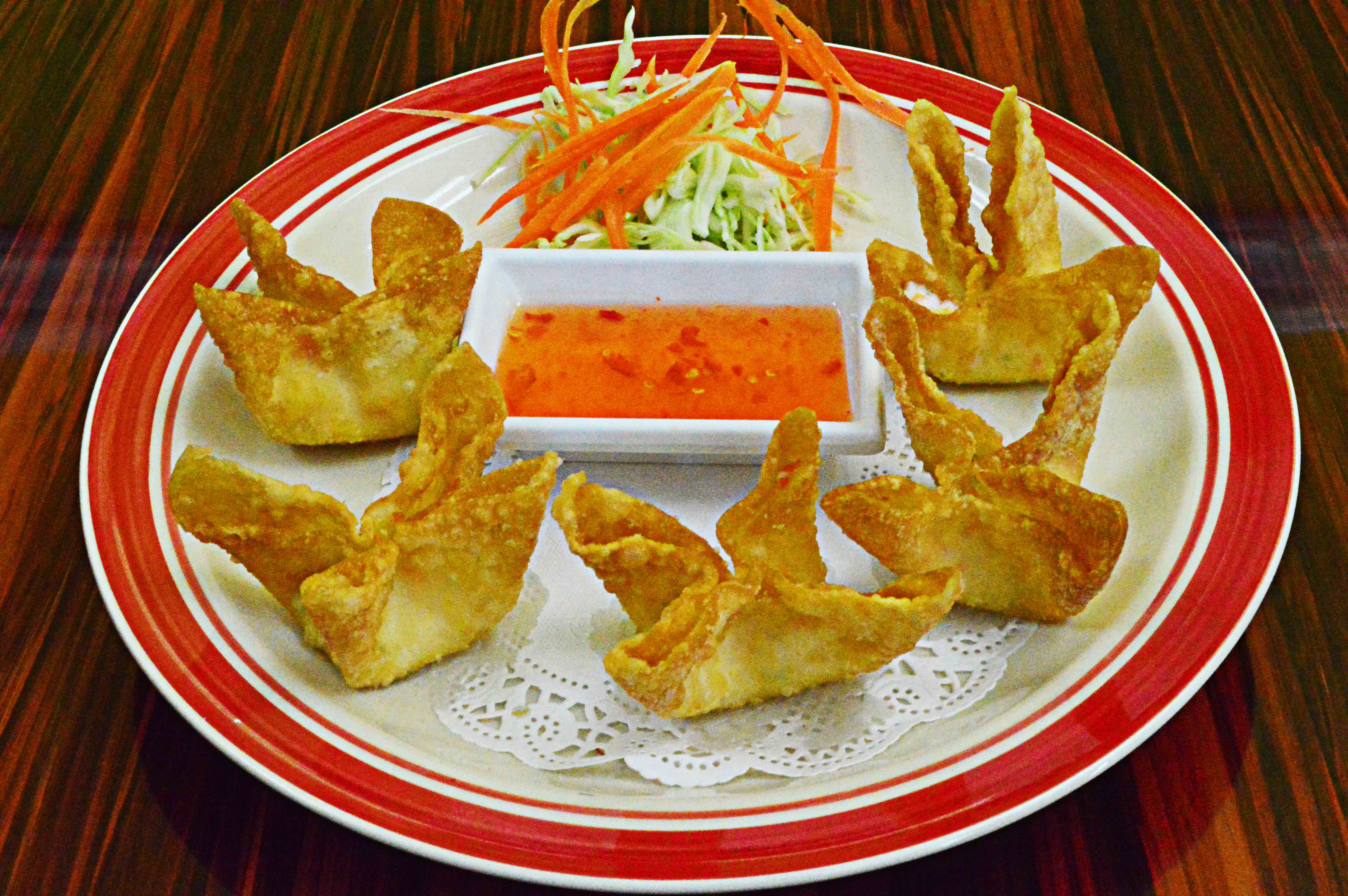 Order Crab rangoon food online from Thai Thai Cuisine store, Corona on bringmethat.com