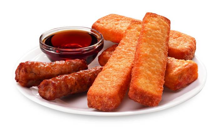 Order 4 French Toast Sticks with Sausage Links food online from Grandy's store, Irving on bringmethat.com