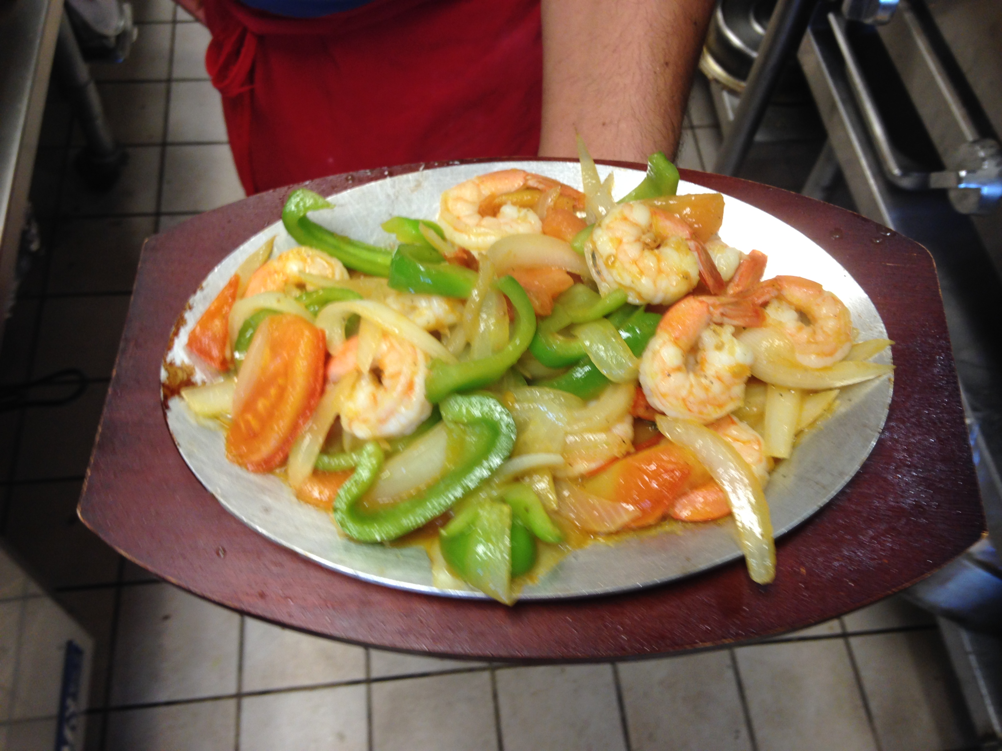 Order Shrimp Fajitas Dinner food online from Jalisco Express Restaurant store, Cicero on bringmethat.com