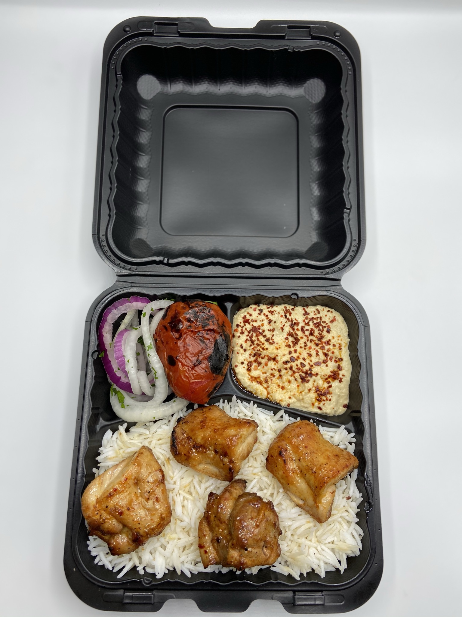 Order #4 Chicken Thigh Plate food online from Nova Market store, Glendale on bringmethat.com