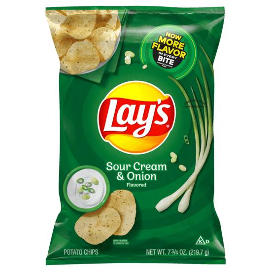 Order Lay's Sour Cream & Onion 7.75oz food online from Casey store, Sycamore on bringmethat.com