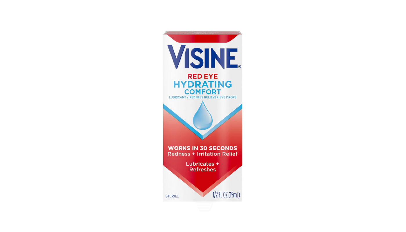 Order Visine Red Eye Hydrating Comfort Lubricating Eye Drops 0.28 oz food online from Spikes Bottle Shop store, Chico on bringmethat.com