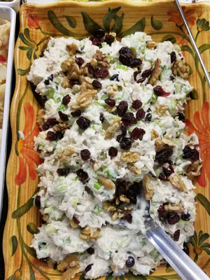 Order 1 lb. Chicken Salad and Cranberry Walnut food online from Harrison Deli store, Harrison on bringmethat.com
