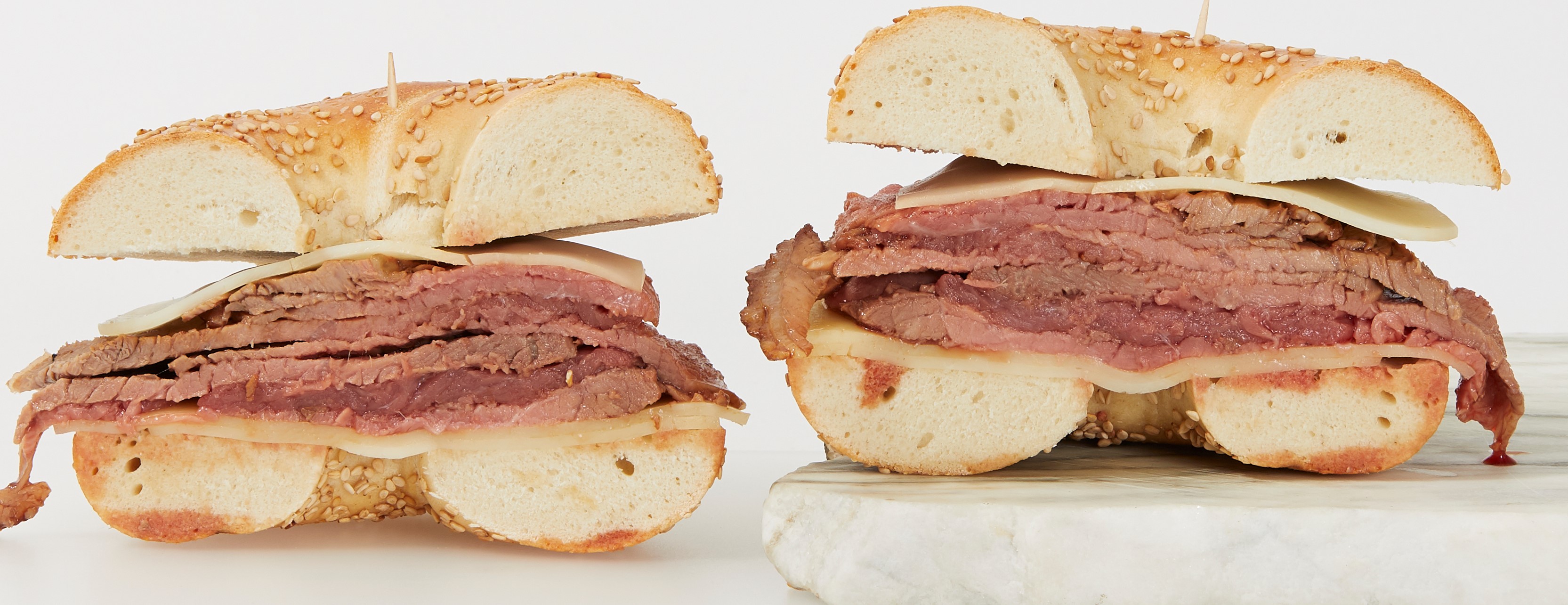 Order Home-Made Roast Beef Sandwich food online from Murray's Bagels store, New York on bringmethat.com