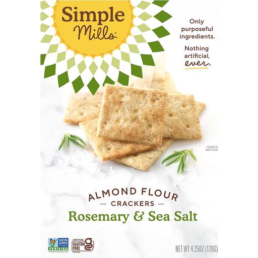 Order Simple Mills Rosemary & Sea Salt Almond Flour Crackers (4.25 OZ) 140570 food online from Bevmo! store, Albany on bringmethat.com
