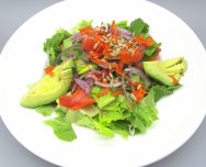 Order Romaine Avocado Salad food online from Basil Leaf Cafe store, Chicago on bringmethat.com