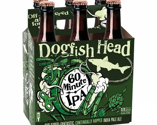 Order Dogfish Head 60 Minute IPA, 6pk, 12 Fl Oz Bottles, 6% ABV food online from Sousa Wines & Liquors store, Mountain View on bringmethat.com