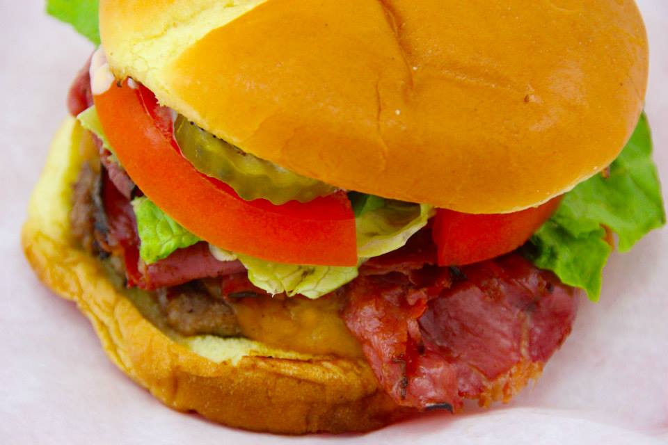 Order Pastrami Burger food online from 1 Hott Grill store, St. George on bringmethat.com