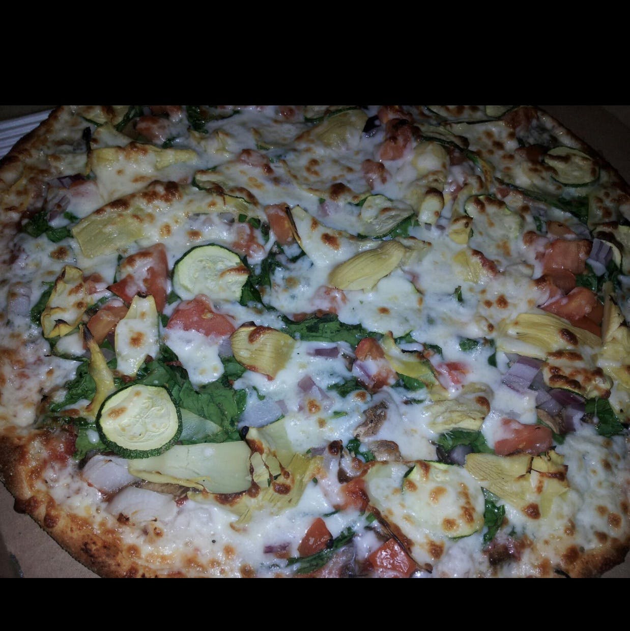 Order #7. Gourmet Vegetarian Supreme Pizza - Small 12'' food online from New York Pizza & Pasta store, Pleasanton on bringmethat.com