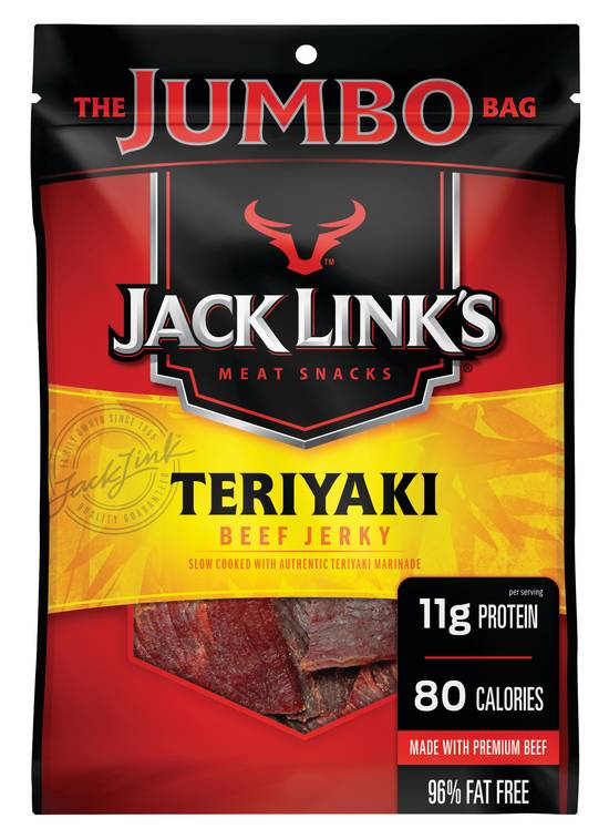 Order Jack Link's Teriyaki Beef Jerky Jumbo Size (5.85 oz) food online from Rite Aid store, Yamhill County on bringmethat.com