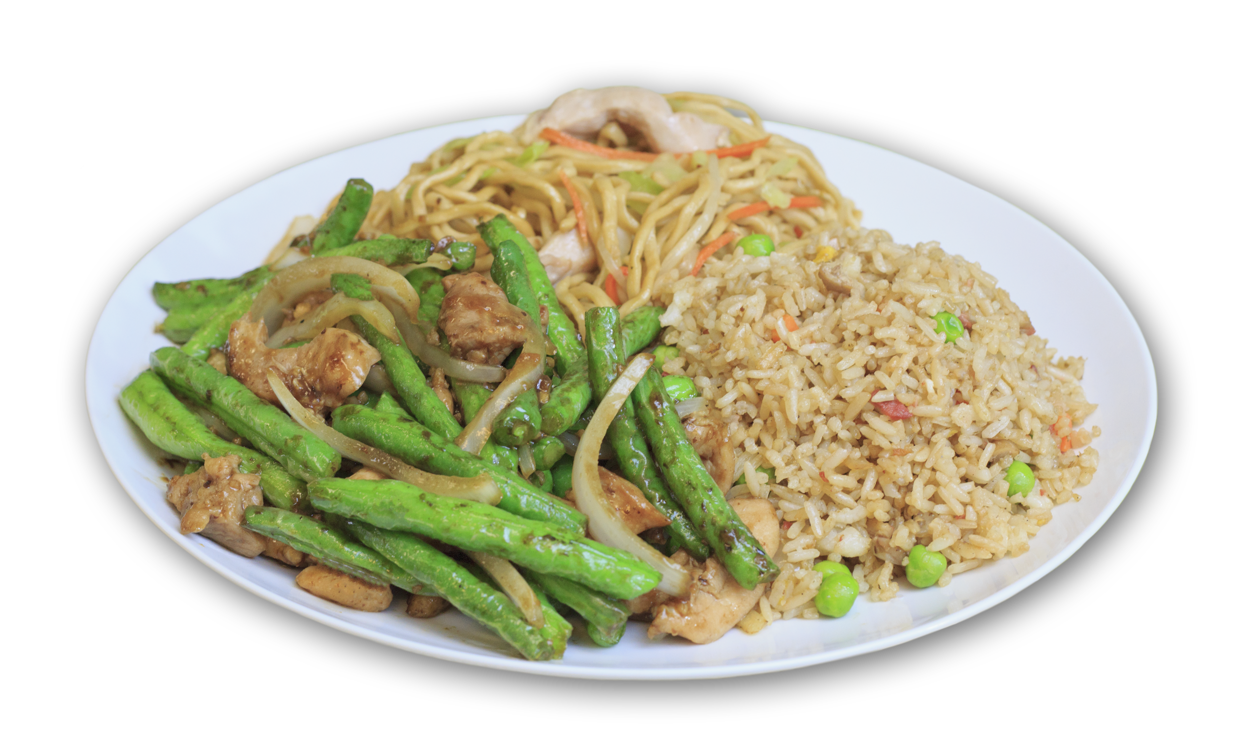 Order C12. String Bean Chicken Combo Plate food online from China Cafe store, Turlock on bringmethat.com