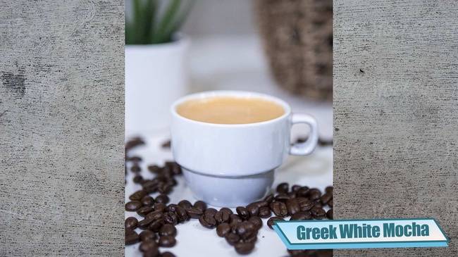 Order Hot Greek White Mocha food online from Penelope's Coffee and Tea store, Foster City on bringmethat.com