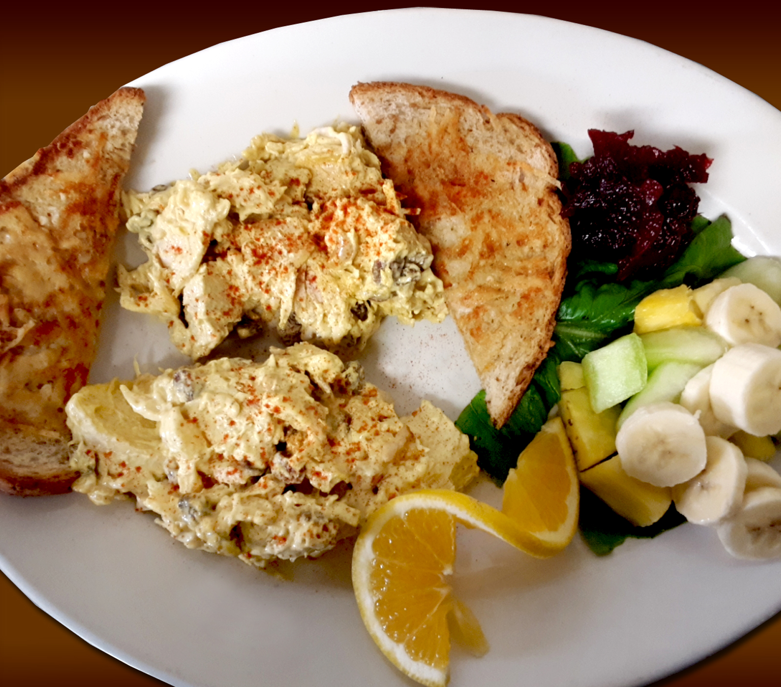 Order Hawaiin Fruit Chicken Salad food online from Pinocchio In The Desert store, Palm Springs on bringmethat.com