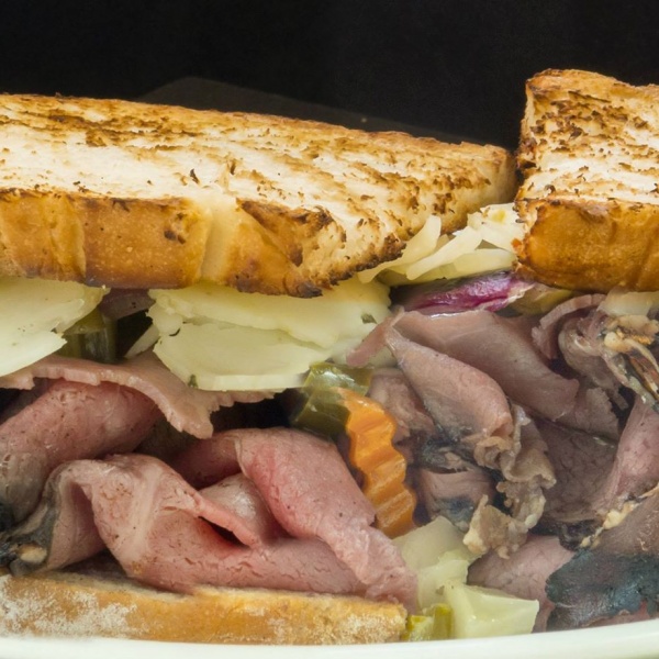 Order Roast Beef Panini food online from Cafe 53 store, Chicago on bringmethat.com