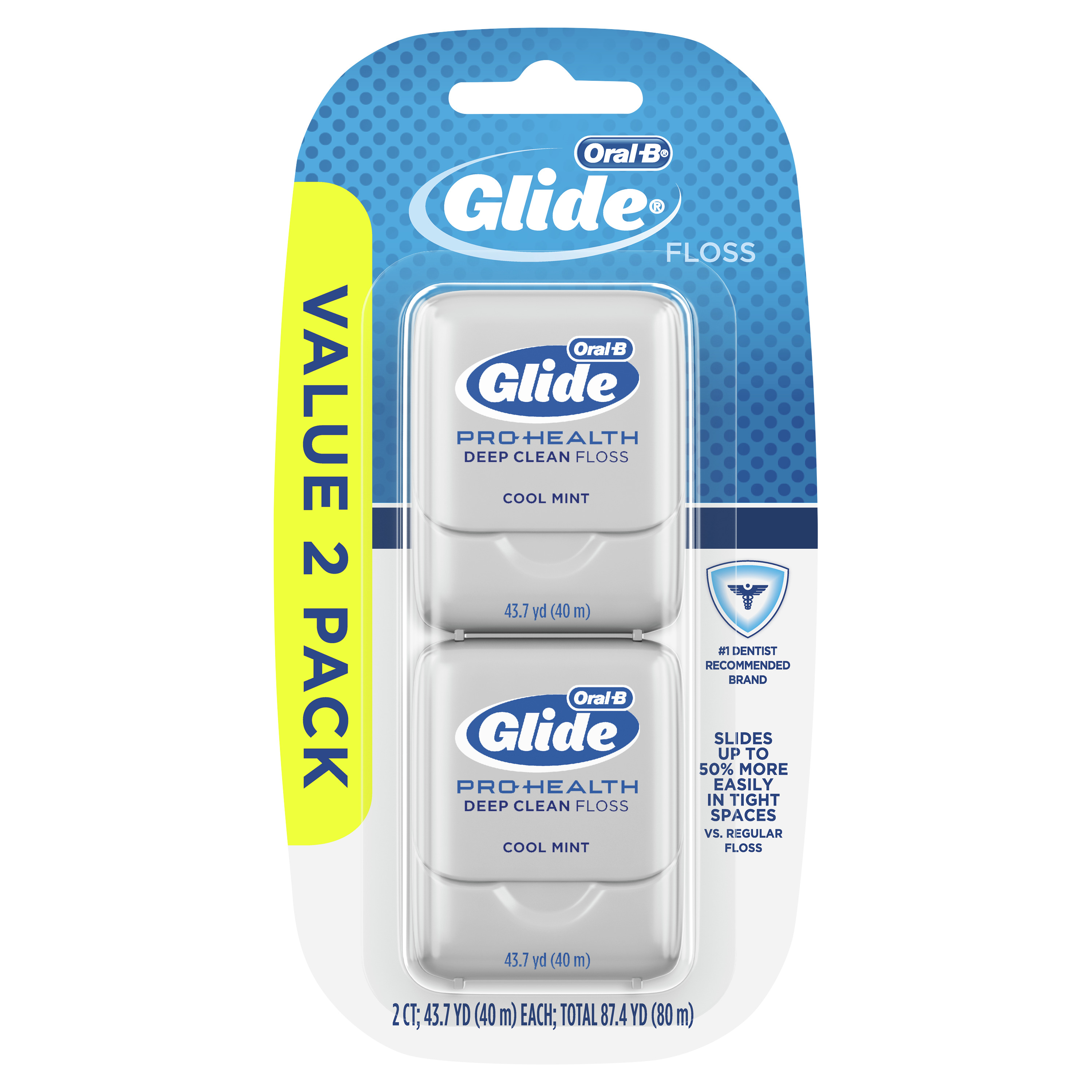 Order Oral-B Glide Pro-Health Deep Clean Cool Mint Dental Floss - 2 pk food online from Rite Aid store, MILLER PLACE on bringmethat.com