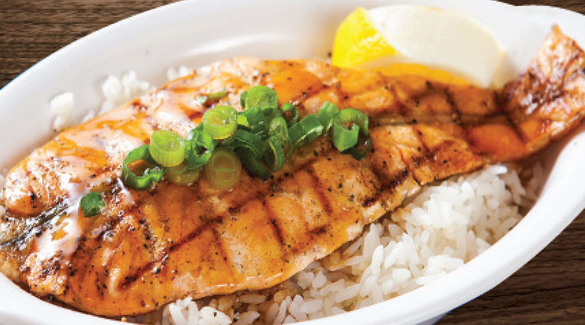 Order 8. Salmon Bowl food online from Orange Grill store, Cypress on bringmethat.com