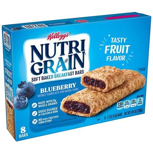 Order Nutri-Grain Soft Baked Breakfast Bars Blueberry - 1.3 oz x 8 pack food online from Walgreens store, Fort Collins on bringmethat.com