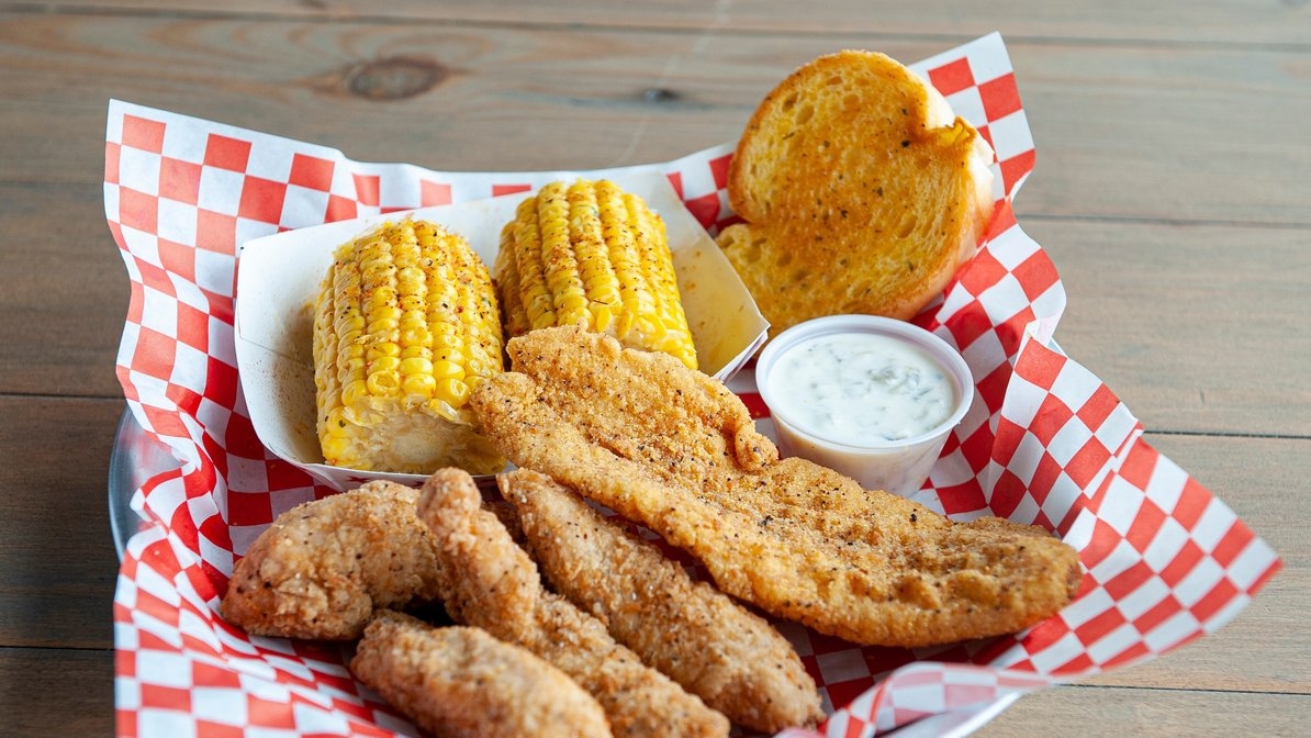 Order 4 Tenders & 1 Fish* food online from 7 Spice Cajun Seafood store, Humble on bringmethat.com