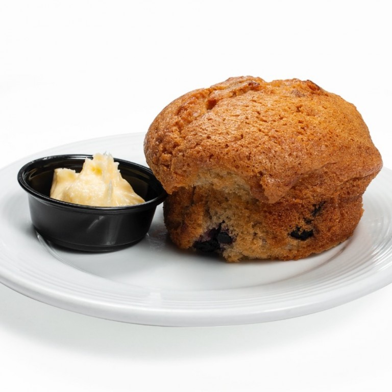 Order Freshly Baked Blueberry Muffins food online from Horseless Carriage store, North Hills on bringmethat.com