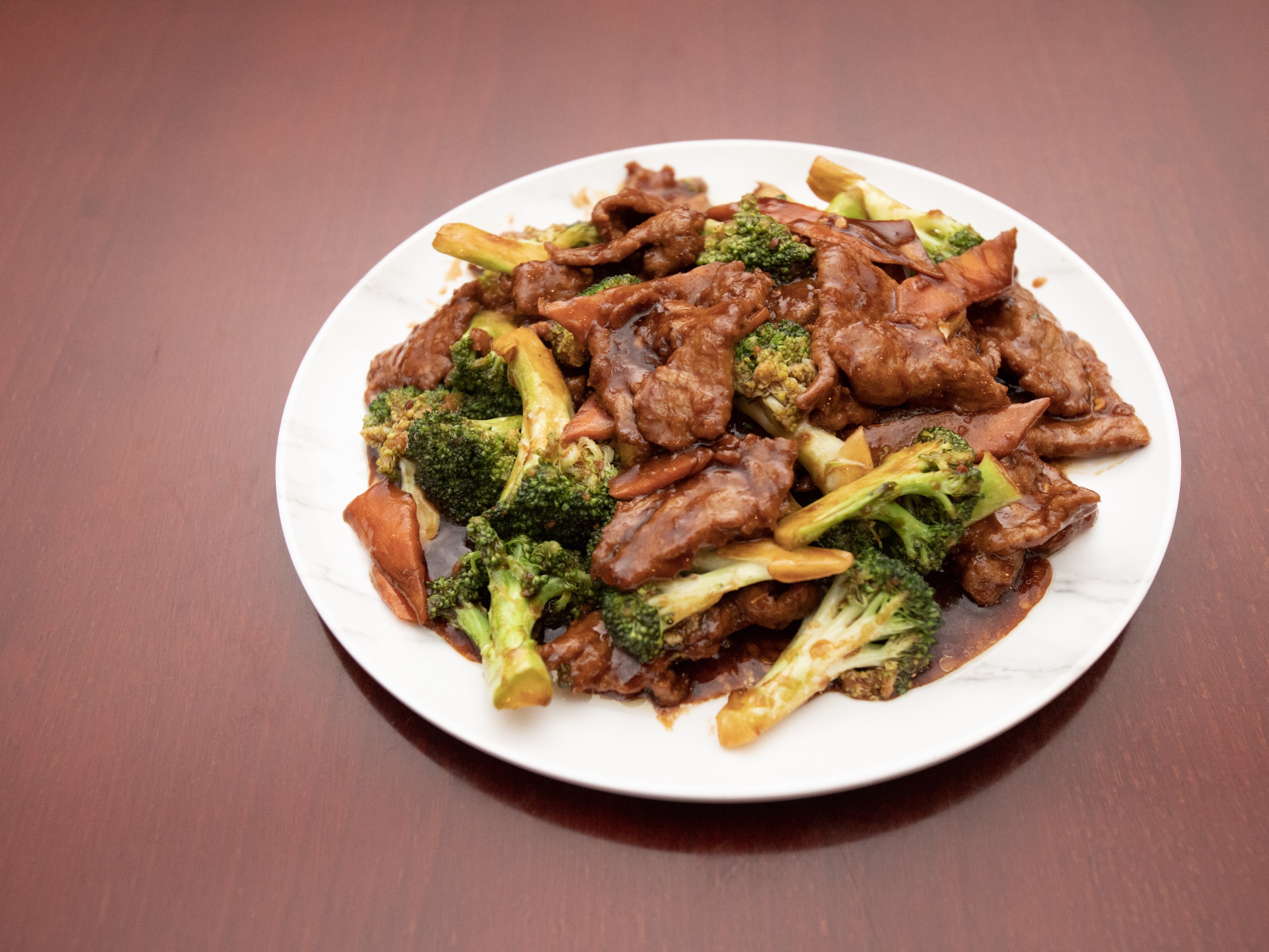Order 1. Beef with Broccoli food online from International Buffet store, Omaha on bringmethat.com