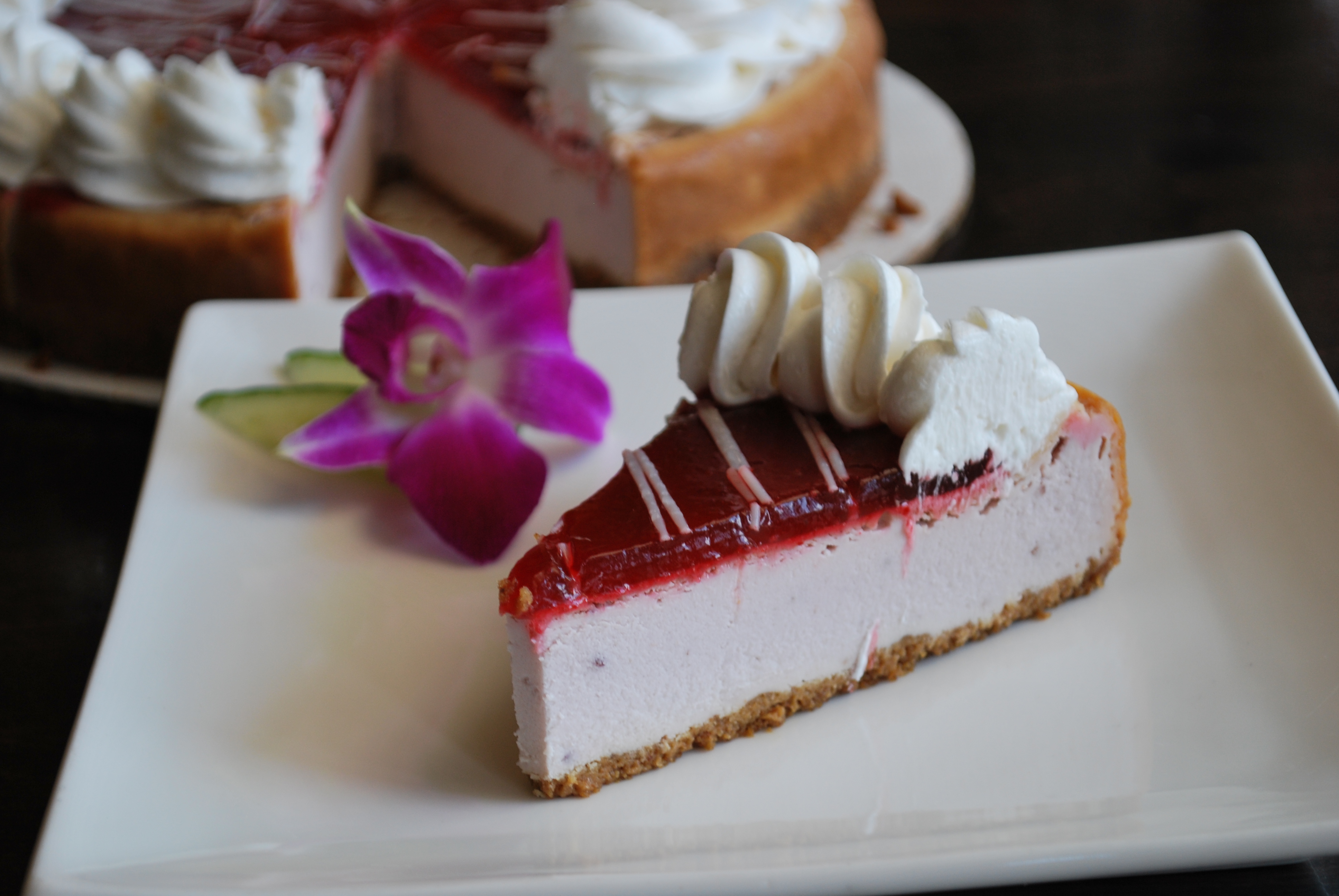 Order Raspberry White Chocolate Cheesecake food online from Dao palate store, Brooklyn on bringmethat.com