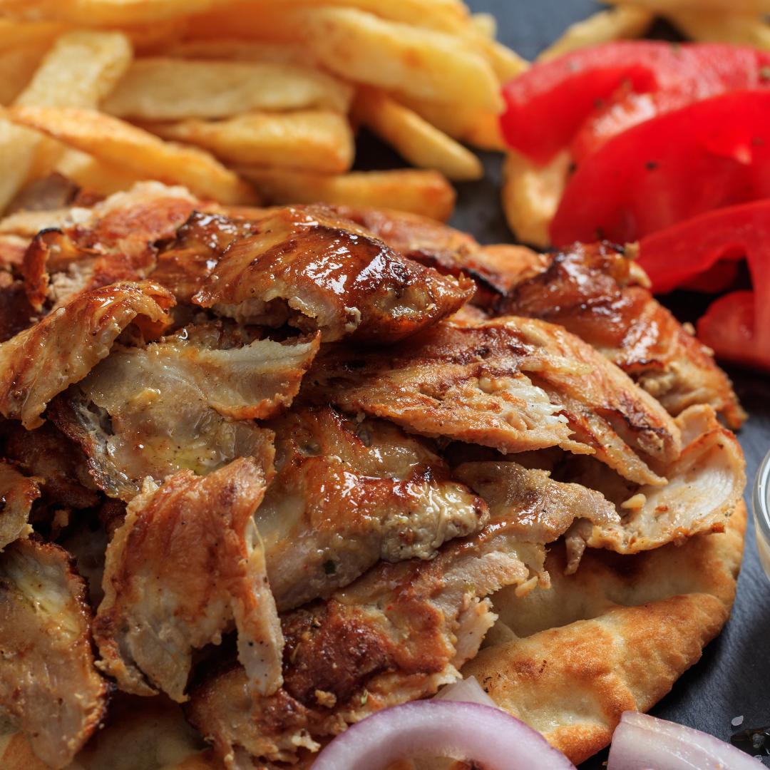 Order Chicken Gyro - Plate food online from Gyro Jimmys store, Carle Place on bringmethat.com
