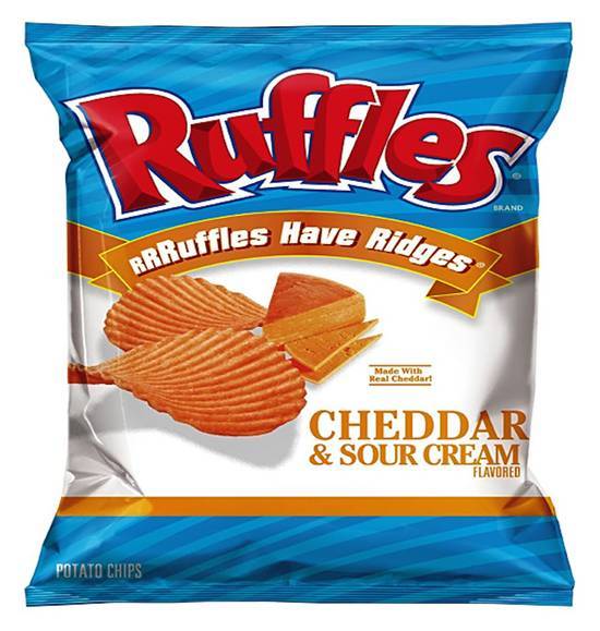 Order Ruffles Sour Cream and Cheddar 2.62 oz food online from Extra Mile 3062 store, Vallejo on bringmethat.com