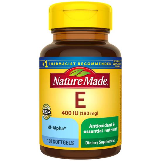 Order Nature Made Vitamin E 180 mg Softgels (100 ct) food online from Rite Aid store, Palm Desert on bringmethat.com
