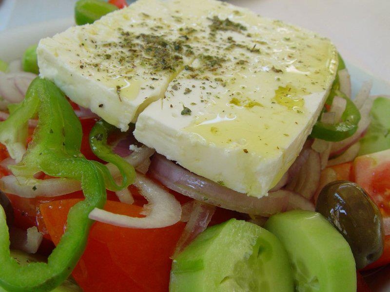 Order Greek Salad food online from  Hilltop Pizza & Subs store, Edgewood on bringmethat.com