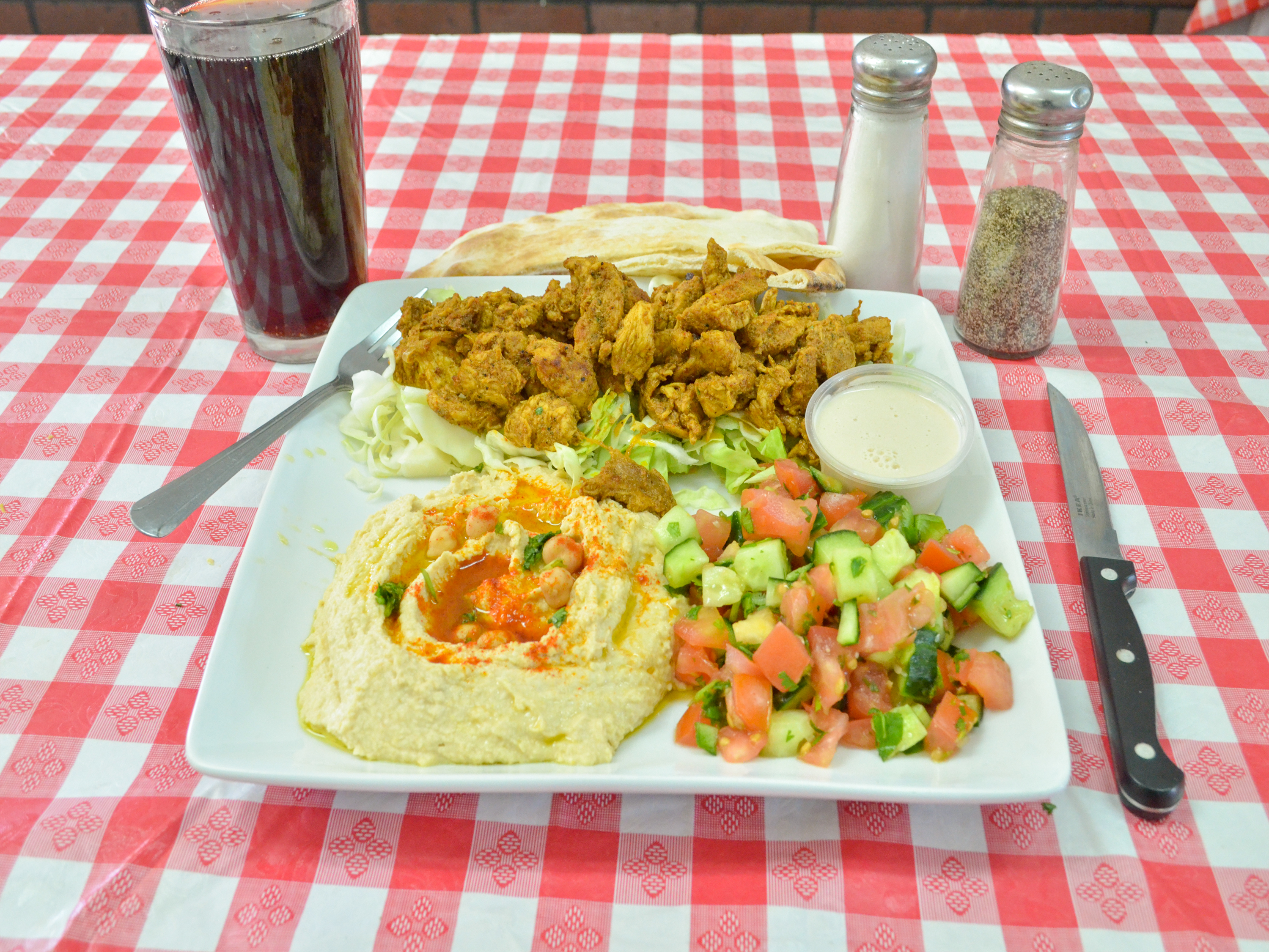Order Plate Chicken Shawarma food online from Yalla Yalla Bakery store, Citrus Heights on bringmethat.com