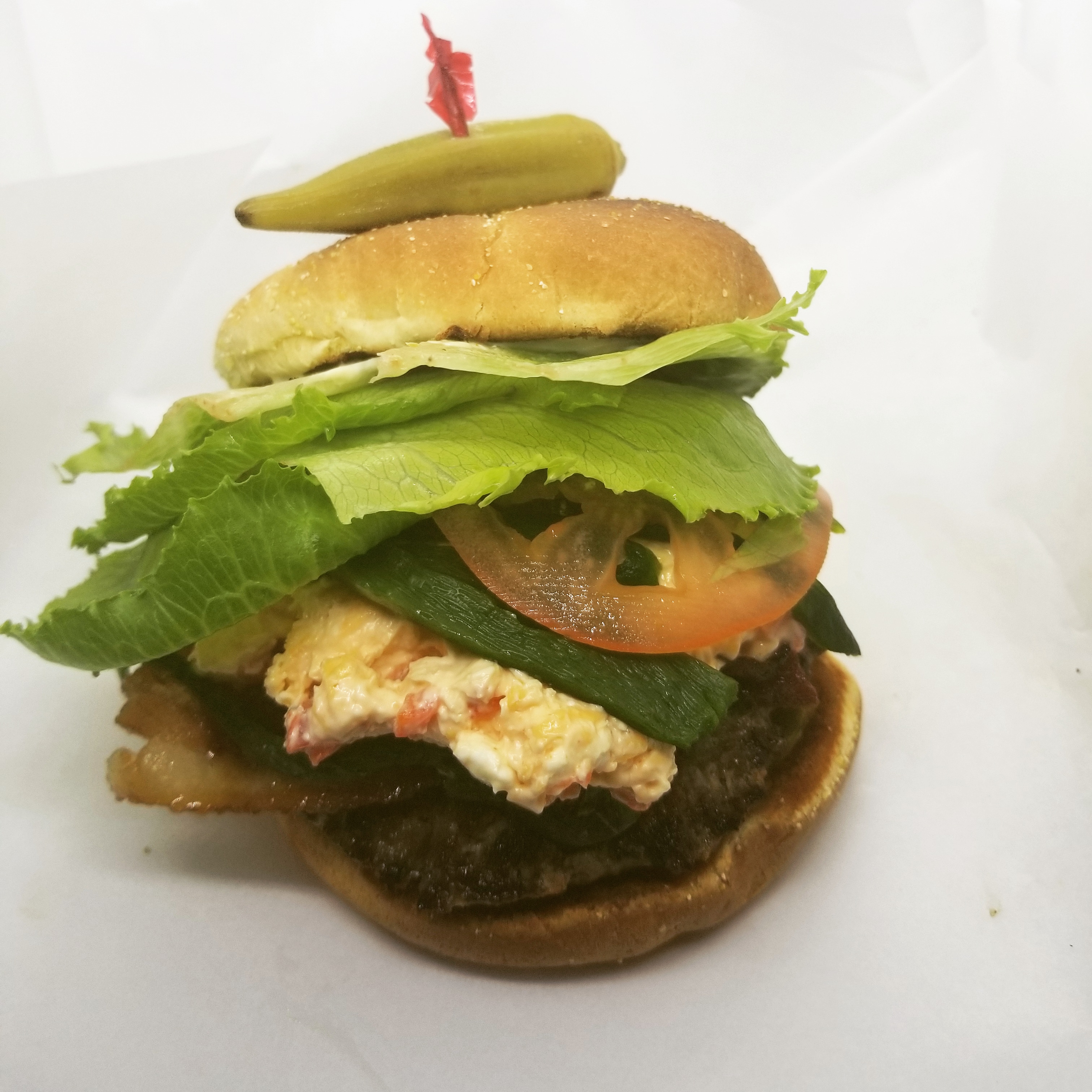Order   Pimento Cheeseburger food online from Peachtree Neighborhood Grill store, Nashville on bringmethat.com