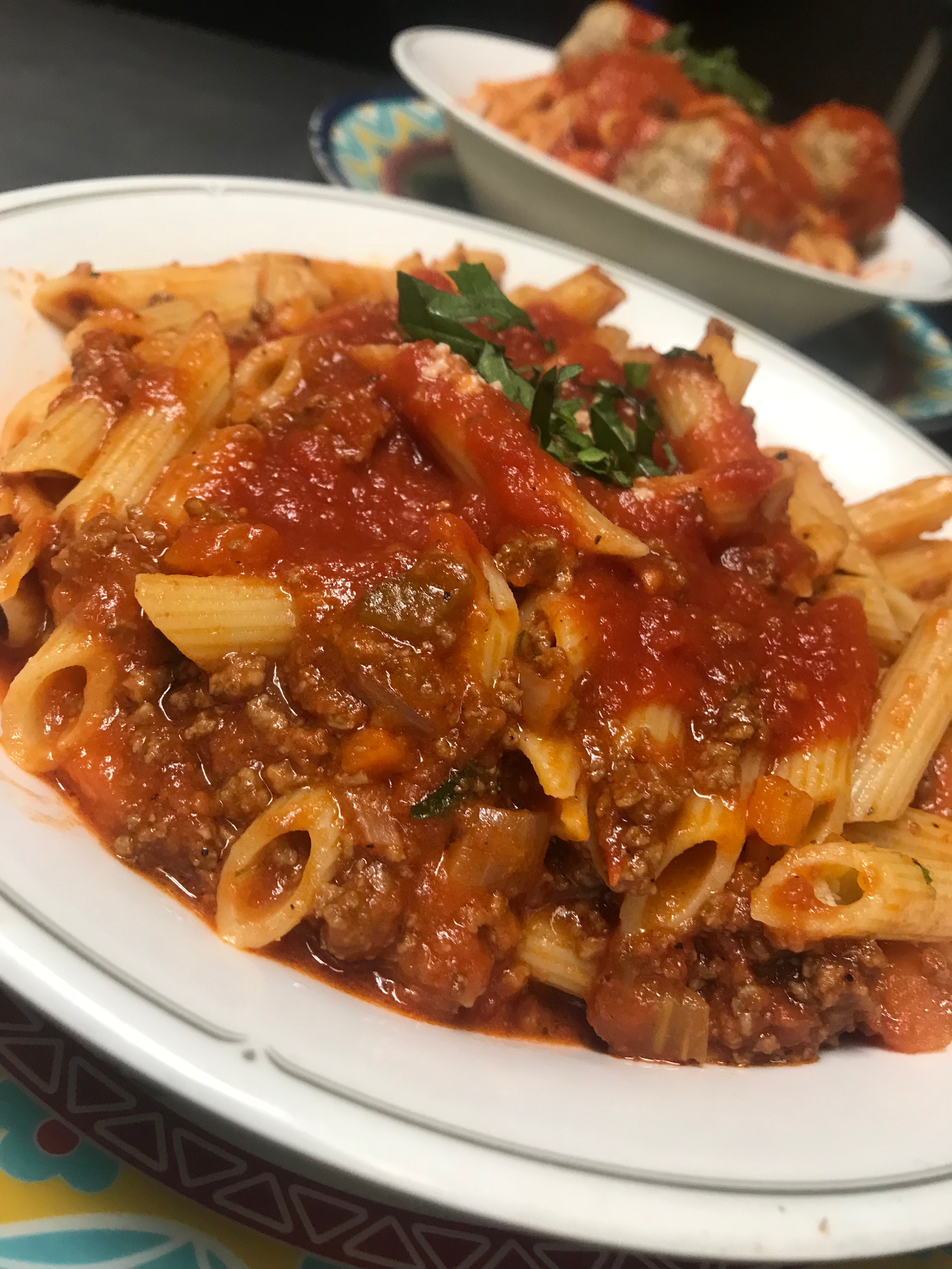 Order Penne with Meat Sauce food online from Panzano Pizzeria Trattoria store, Montclair on bringmethat.com