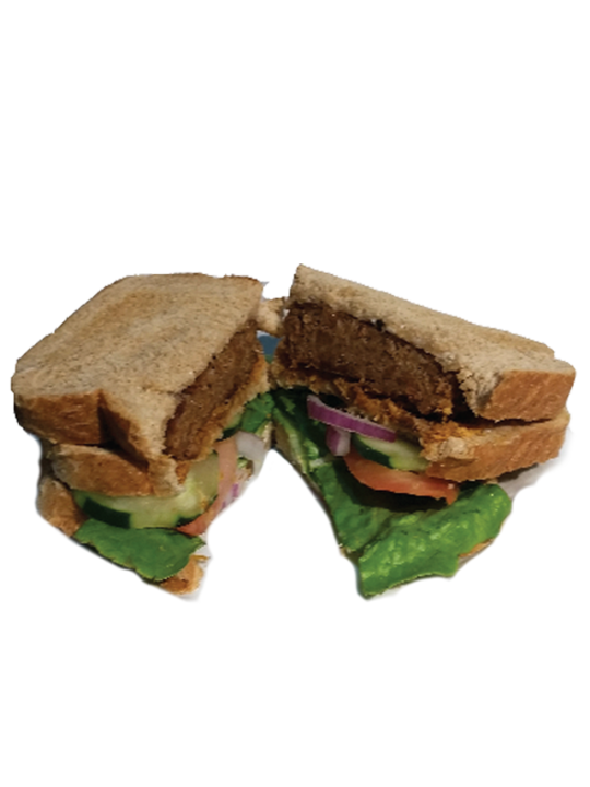 Order Veggie Burger or Corn Burger Sandwich food online from Natural Way Cafe store, Fair Lawn on bringmethat.com