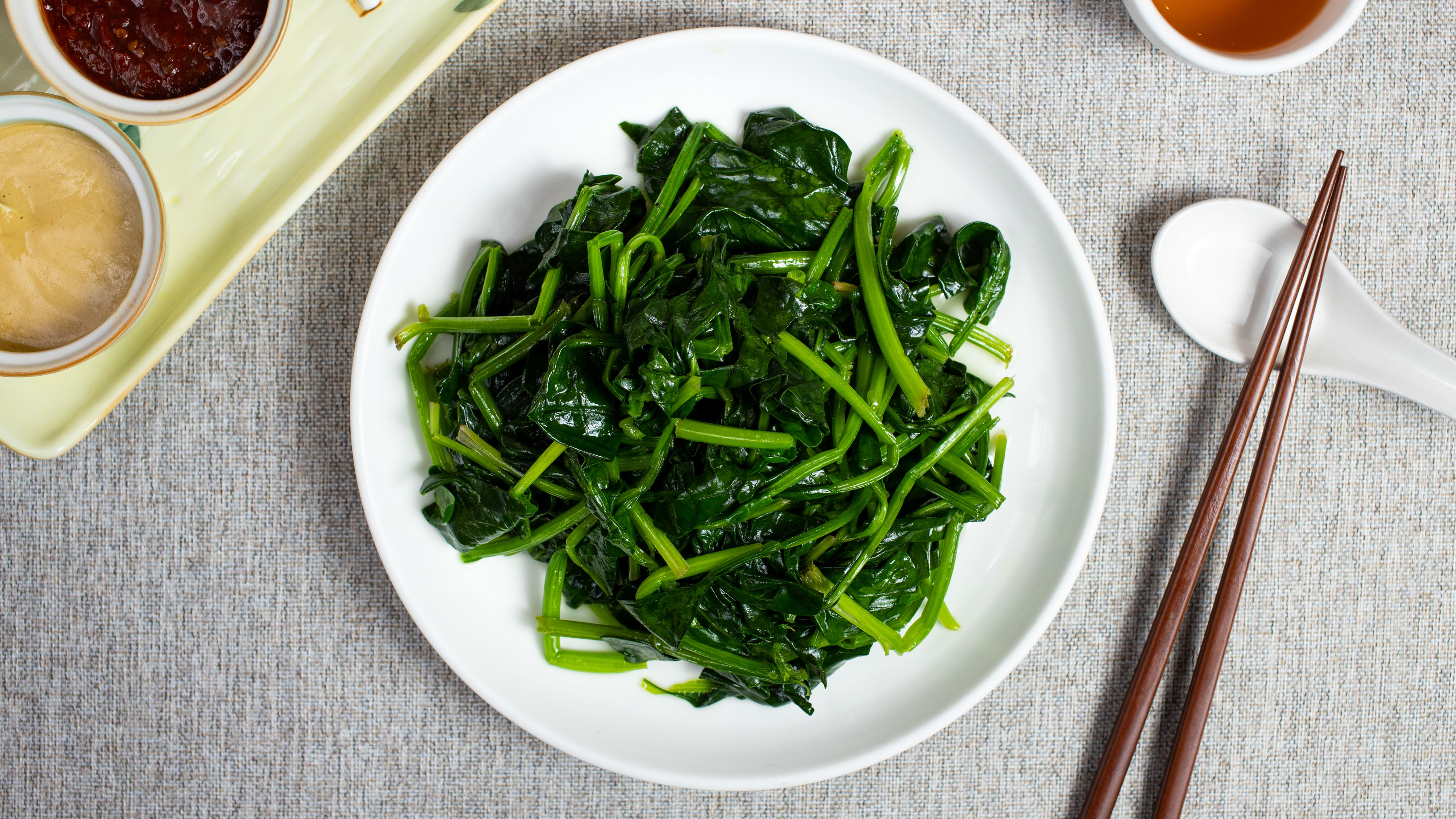 Order Garlic Spinach 蒜炒波菜菜 food online from Fortune Cookie Chinese store, San Francisco on bringmethat.com