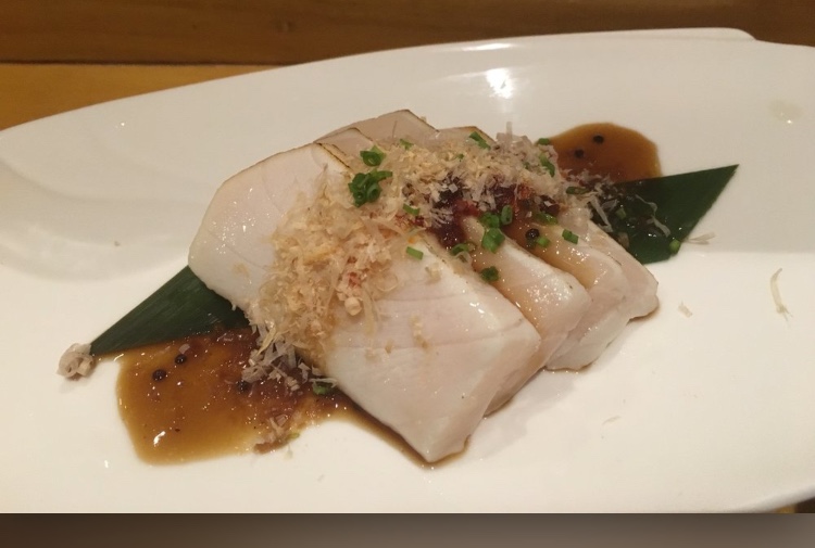 Order Escolar with Crunchy Soy Sesame Bits food online from Fish market sushi bar store, Allston on bringmethat.com