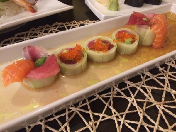 Order Sunset Roll food online from Arashi Sushi store, San Francisco on bringmethat.com