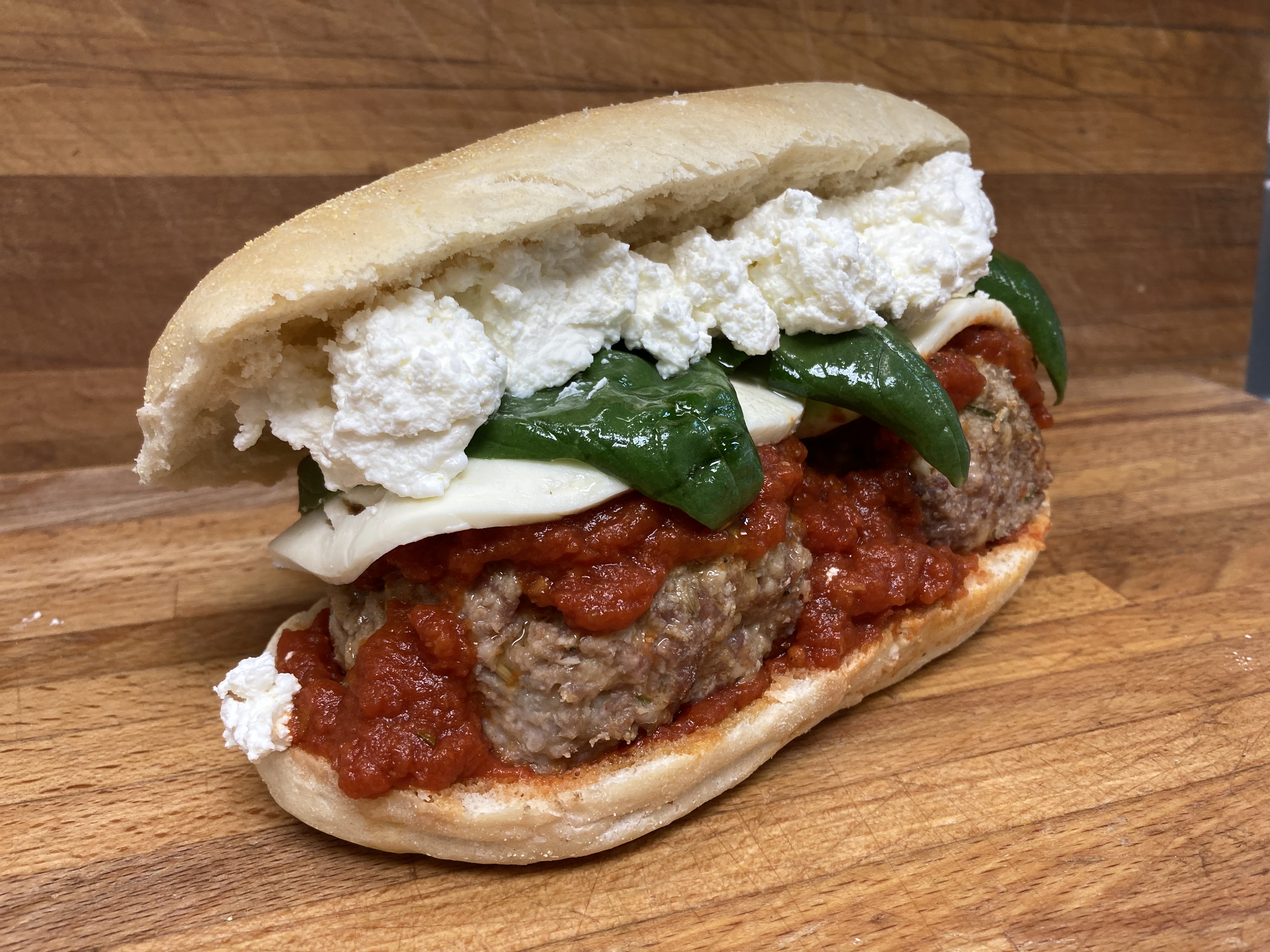 Order 1. Meatball Parm Sandwich food online from Pastosa's store, Staten Island on bringmethat.com