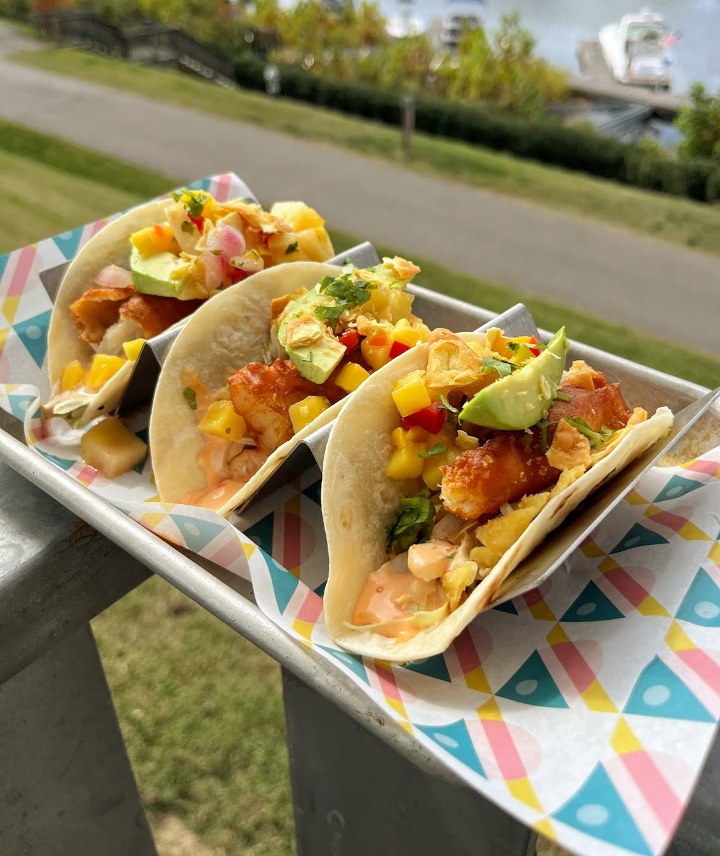 Order Baja Fish Tacos food online from Island Shrimp Co store, Richmond on bringmethat.com