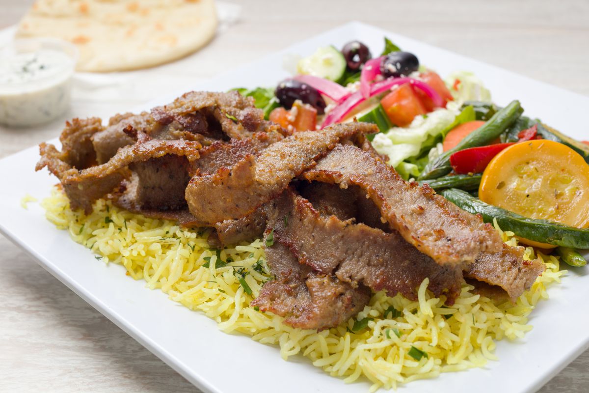 Order Gyro Plate food online from Beach Monkey Cafe store, Pacifica on bringmethat.com
