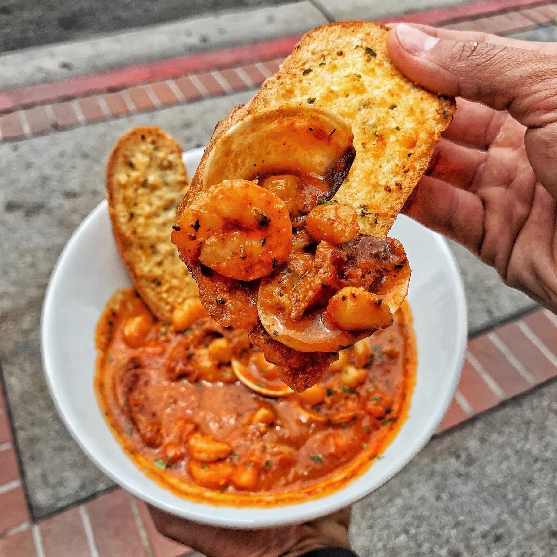 Order Seafood Jambalaya food online from Bourbon Street Bar and Grill store, Fullerton on bringmethat.com