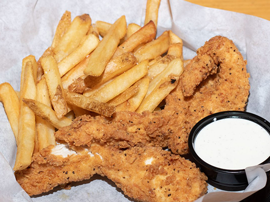Order Kid Chicken Fingers food online from Rockfish Seafood Grill store, The Colony on bringmethat.com