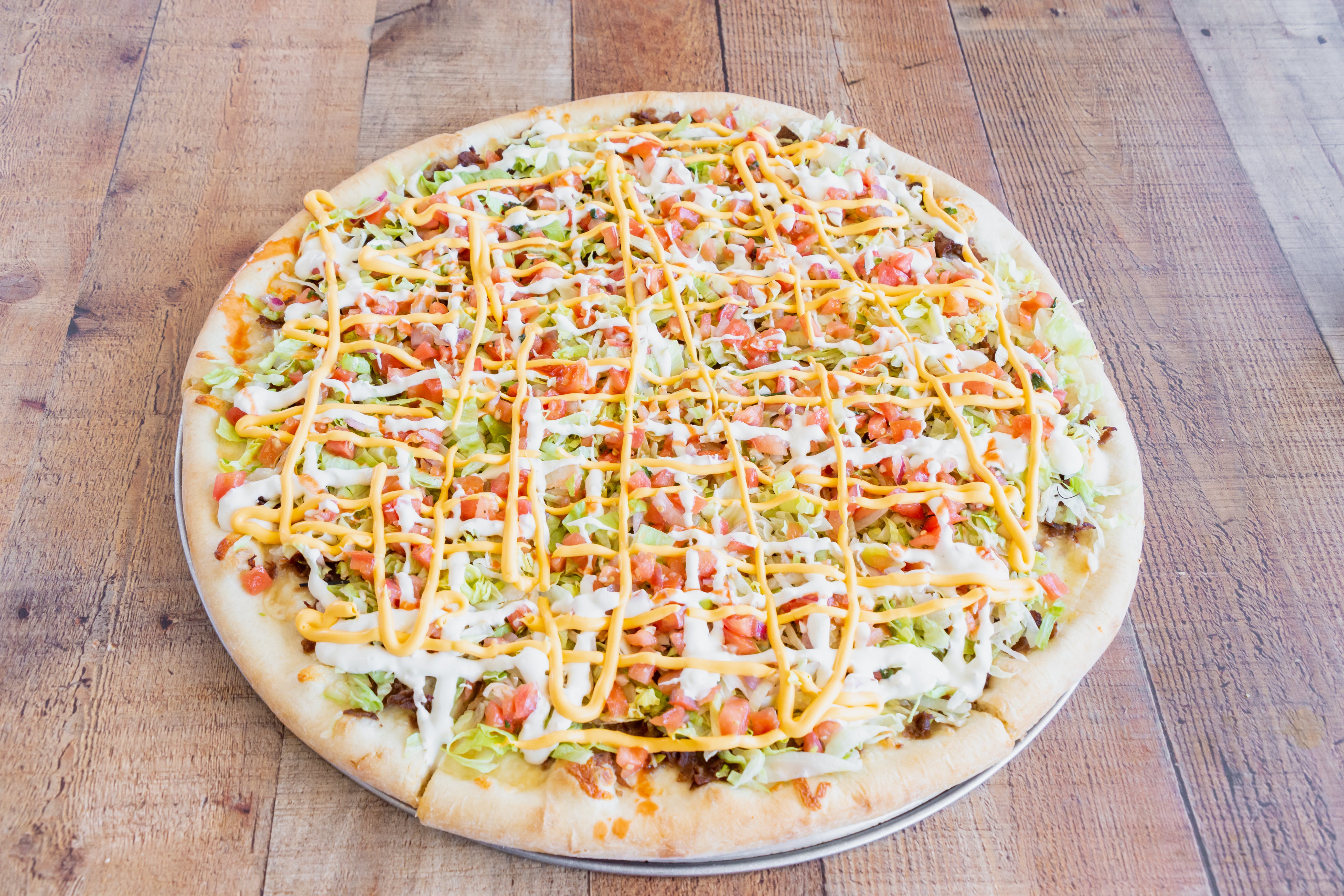 Order Taco Pizza - Large 16" food online from Bravo Pizza store, Pottstown on bringmethat.com
