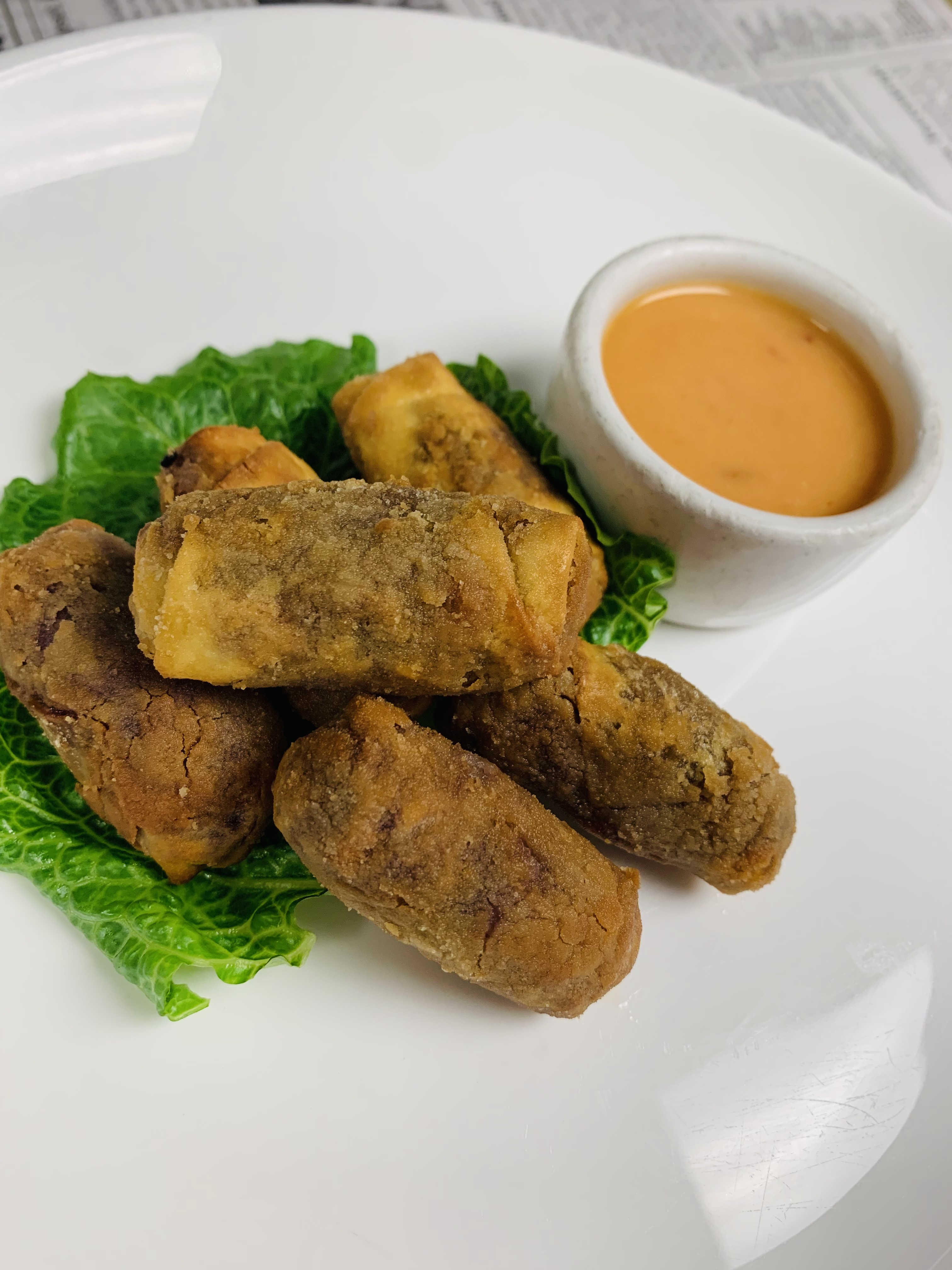 Order Vegetable Spring Rolls food online from My Belly's Playlist store, New York on bringmethat.com