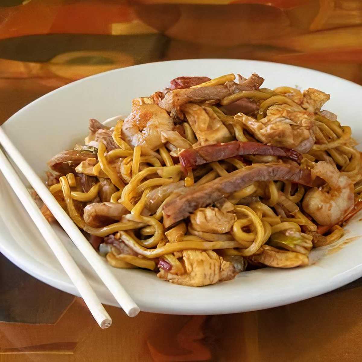 Order 46. House Special Lo Mein food online from AA Chinese Restaurant - Bronx store, Bronx on bringmethat.com