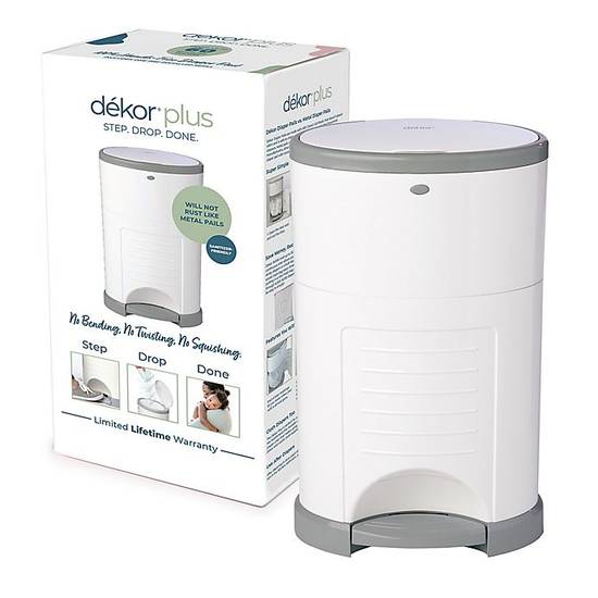 Order Dékor® Plus Hands-Free Diaper Pail in White food online from Buybuy Baby store, Mason on bringmethat.com