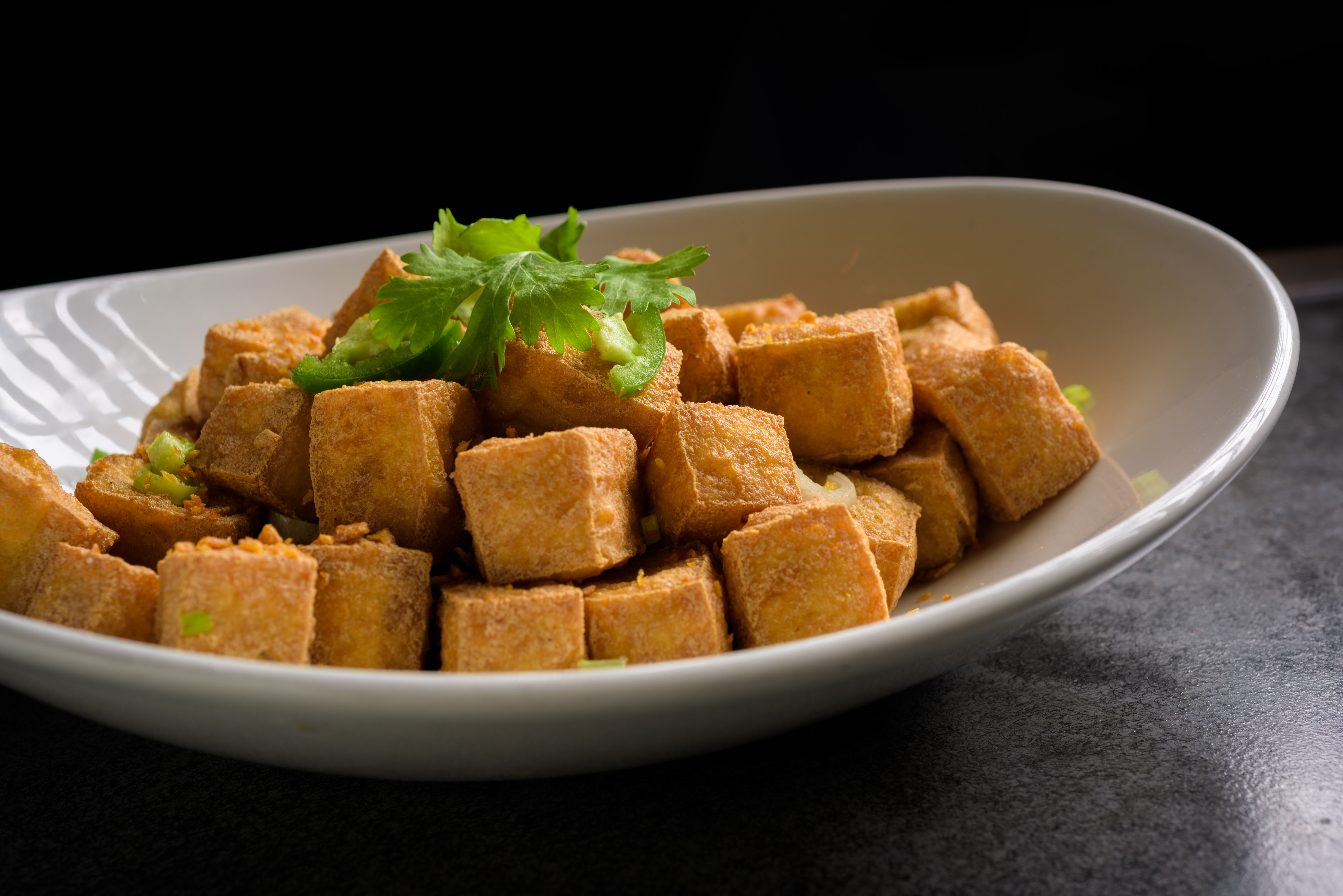 Order Fried Tofu food online from Rangoon Ruby Burmese Cuisine - San Carlos store, San Carlos on bringmethat.com