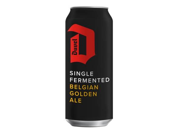 Order Duvel Single Fermented Belgian Golden Ale - 4x 16.9oz Cans food online from Wine Expo store, Santa Monica on bringmethat.com