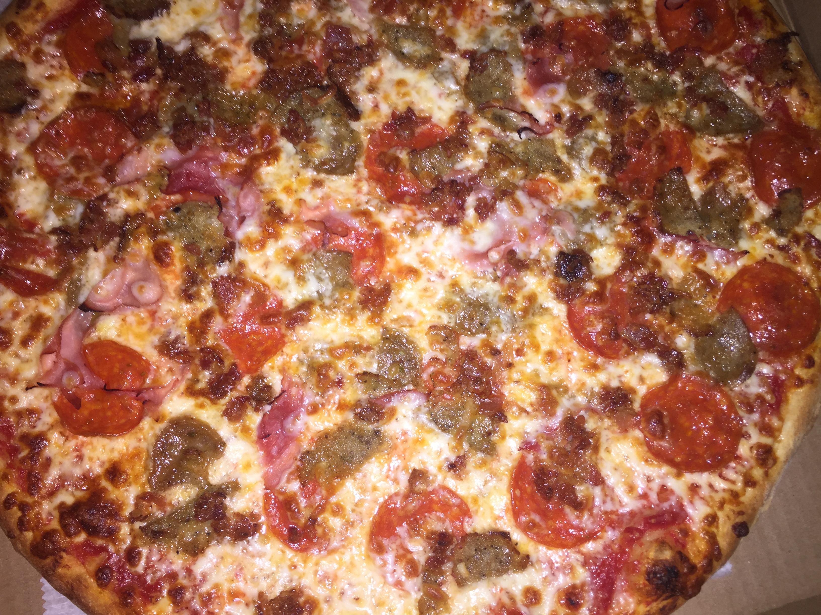 Order Meat Lovers Pizza food online from Pizza Roma store, Providence on bringmethat.com
