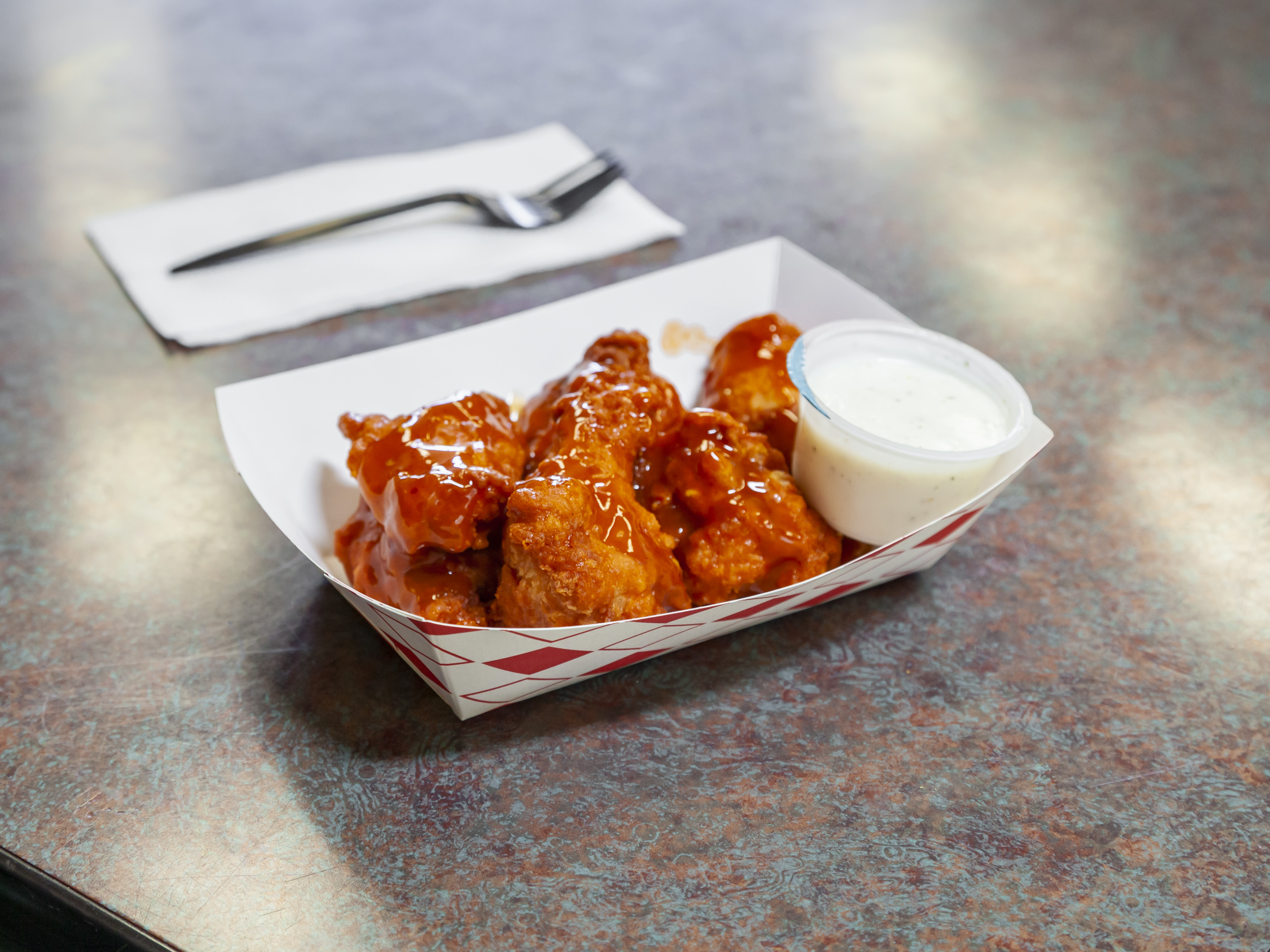 Order 6Pc Mango Habanero Wings food online from Loaded Fries N' Wings store, San Francisco on bringmethat.com